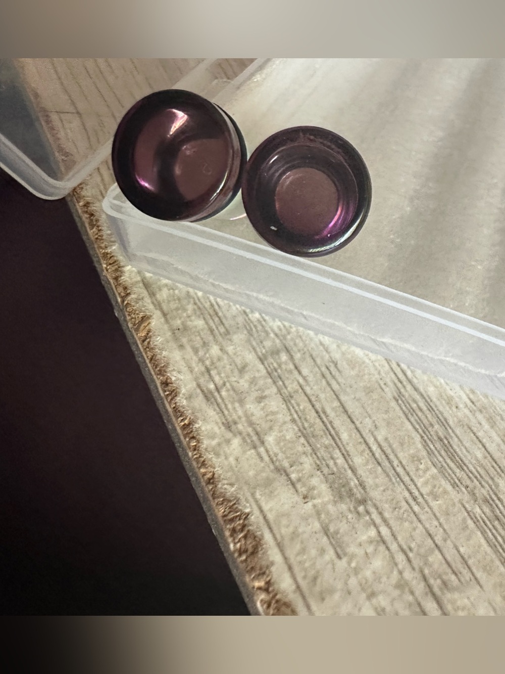 Clear Glass Tunnel Plugs with Black Accents - Picture 2 of 5